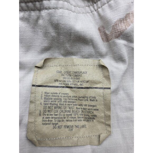 Vintage US Army Desert Camouflage Jacket Mens Large Short Combat Coat 90s Camo - Picture 15 of 16